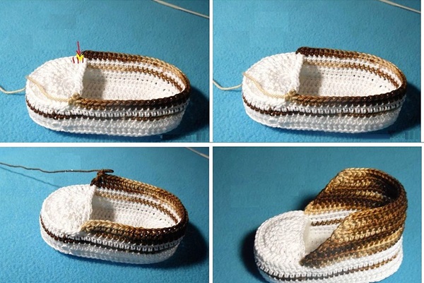 शुरुआती के लिए चरण-दर-चरण विवरण के साथ Crochet booties