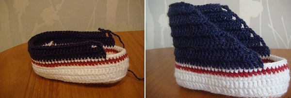 शुरुआती के लिए चरण-दर-चरण विवरण के साथ Crochet booties