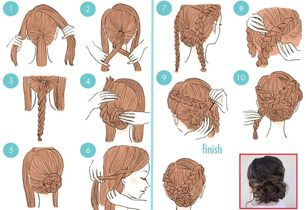 ताले और ब्राइड्स: 8 मार्च के लिए अति सुंदर केशविन्यास