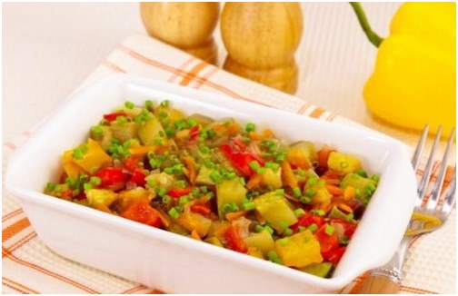 courgettes के साथ पकवान