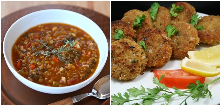 पोस्ट में व्यंजनों