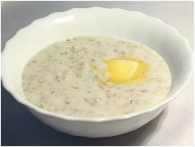 तेल के साथ दलिया