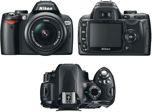 Nikon D60 शारीरिक डिजिटल कैमरा